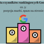 Lista czynników rankingowych Google – czyli jak skutecznie pozycjonować stronę cz.3
