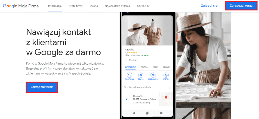 jak zalozyc google moja firma